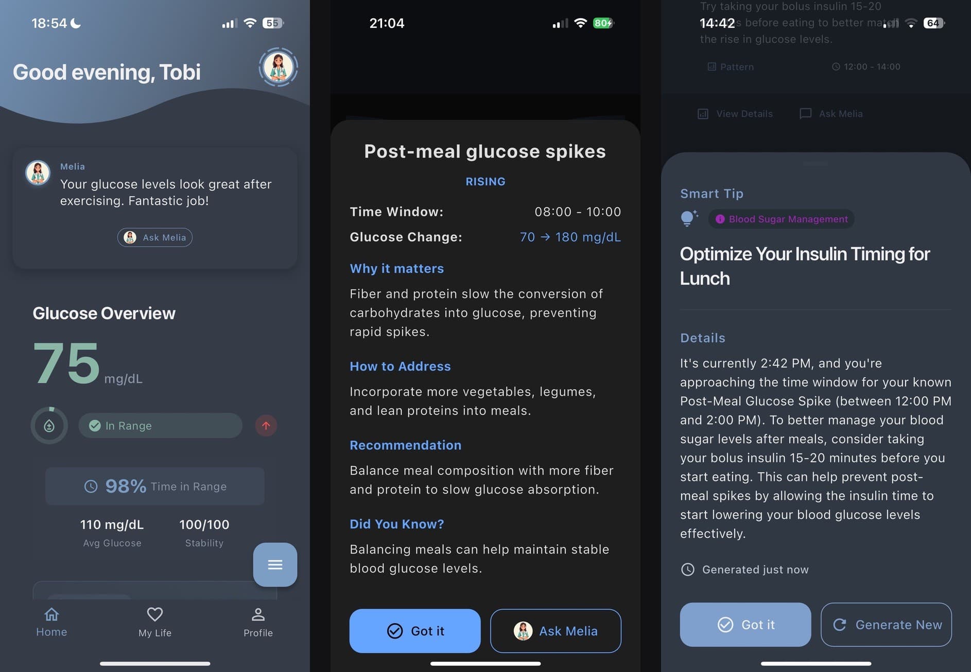 Melia — AI Diabetes Management App