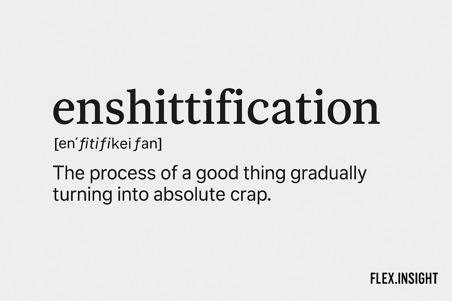 Building Flex.Insight, beating enshittification